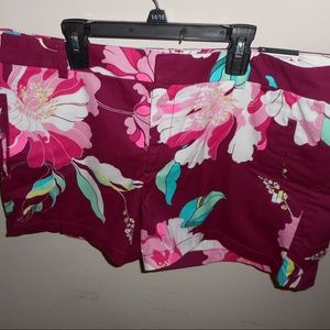 Stylus Purple Floral Print Shorts Size 16